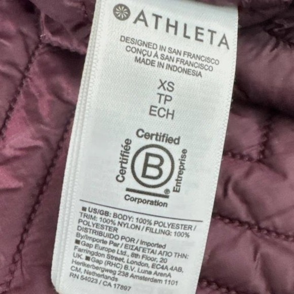 Athleta Womens‎ Fleece Sherpa Pullover Quarter Snap Up Burgundy Warm Sweater XS - Picture 3 of 8